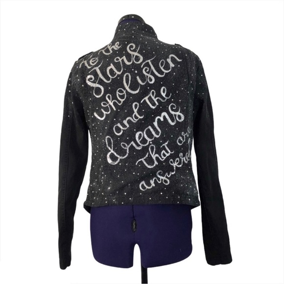 A Court of Thorns and Roses To the Stars that Listen Rhinestone Denim Jacket - Picture 1 of 16